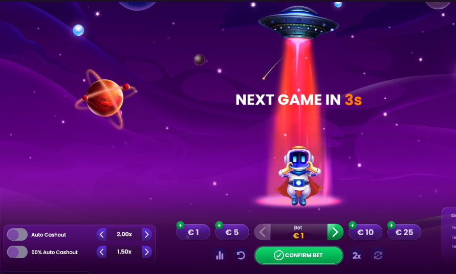 spaceman crash game by pragmatic play screenshot