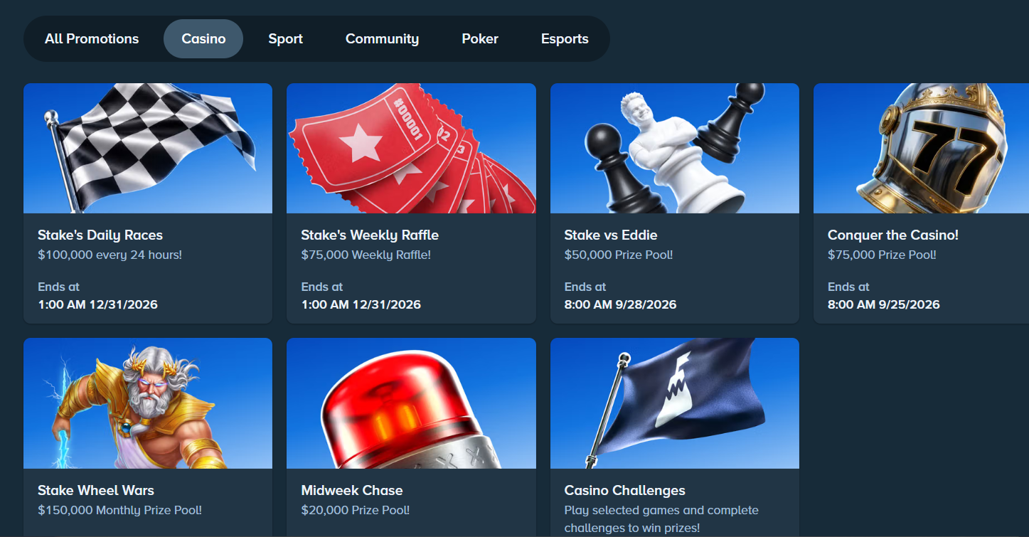 stake casino promotions september 2026 screenshot